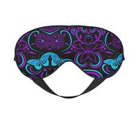 Butterfly On Beautiful Flower Night Mask Soft Reversible Eye Cover Adjustable Strap Light Blocking Comfortable Rest