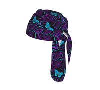 Butterfly on beautiful flower Print Helmet Cap Quick Dry Cycling Skull Wrap Breathable Polyester Adjustable Adult Summer Beanie