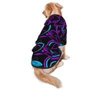 Butterfly On Beautiful Flower Print Soft Dog Hoodie For Medium To Large Dogs, Warm And Breathable Winter Pet Sweatshirt, Easy To Wear Jumper For Cold Weather