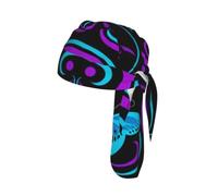 Butterfly on beautiful flower Printed Breathable Cycling Cap, Moisture Wicking Headwrap Do Rag, for Tactical Paintball Use