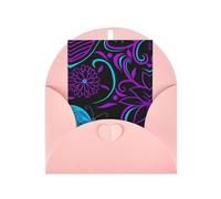 Butterfly On Beautiful Flower Printing Vertical Love Buckle Pearl Paper Holiday Greeting Card With Envelopes For Friends, Family