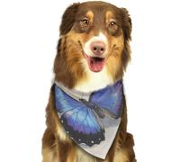 Butterfly On Book Page Dog Bandanas Adjustable Kerchief Triangle Bibs Scarf Washable Soft Pet Bandanas for Medium Large Puppy Cats Pet Costume Accessories Decoration