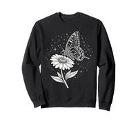 Butterfly on Flower Floral Nature Design for Garden Lovers Sweatshirt