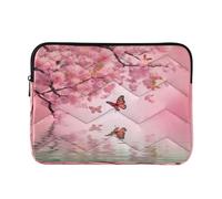 Butterfly on The Water Laptop Sleeve Bag for 13-13.3Inch, Waterproof Shockproof Laptop Quilting Case, Slim Lightweight Design for Work-M