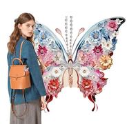 Butterfly Ornaments - Butterfly Ornaments for Christmas Tree | 2D Rainbow Maker Glitter Flying Animal Charm - for Purse Home Door Kids Rearview Mirror Student