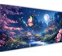 Butterfly Paint by Numbers for Adults 100x200cm,Dream Painting by Numbers Kits Children Beginner,DIY Canvas Adult Crafts Oil Painting with Paint Brushes Acrylic Pigment Drawing Paintwork Framed LE-604