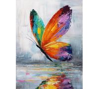 Butterfly Paint by Numbers for Adults, Landscape Painting by Number Canvas Kits Without Frame, DIY Acrylic Painting for Kids Beginners, Home Wall Decor, Gifts for Women, 70x100 cm/28x40 inch-#168k