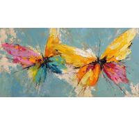Butterfly Paint by Numbers for Adults Retro Painting by Numbers for Children Beginners,DIY Art Craft Paint Hobbies for Adults Women,Home Wall Room Decor,Gifts for Women,50x100cm Without Frame,-fu736u