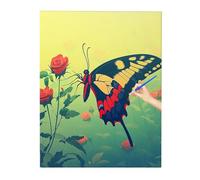 Butterfly Paint by Numbers Kits, Paint by Numbers for Adults Flower, DIY Arts and Crafts for Kids, Canvas Oil Painting Kit for Gifts, Hobbies for Adults Women, Christmas Decorations, 50x70cm A-32