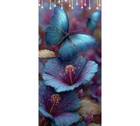 Butterfly Paint by Numbers Tulip Large Painting by Numbers for Adults, Paint-by-Numbers Kits 90X120cm Without Frame, DIY Acrylic Number Painting for Christmas Decorations, Hobbies for Women P0-718