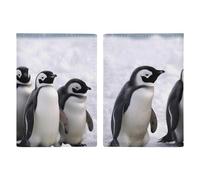 Butterfly Passport Wallet Travel Passport Holder Pu Passport Cover Slim Card Case Cover for Women Men Leather Holder Case Travelling Essentials, Animals and Snowfield, 20.3x13.8cm