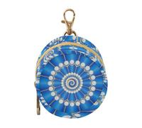 Butterfly Pattern Blue Infants Baby Pacifier Storage Case Portable Wristlet Wallet Key Holder, Baby Items Storage Container