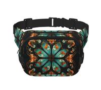 Butterfly pattern Pattern trendy fashionable waist bag, unisex travel sports messenger bag