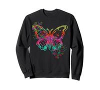 Butterfly Peace Sign Hippie Retro 60s 70s Tie Dye Vintage Sweatshirt