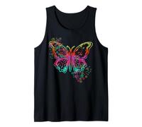 Butterfly Peace Sign Hippie Retro 60s 70s Tie Dye Vintage Tank Top