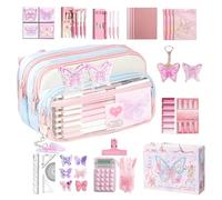 Butterfly Pencil Pouch - Large Pencil Pouch, Zipper Closure Multi Functional Butterfly Theme Case, Aesthetic School Supplies | Perfect for Middle School, College, Teens, Youth, Girls, Adults