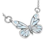 Butterfly Pendant - Glows Night | Adjustable Butterfly | Women & Gift Givers, Clavicle Chain For Traveling Business Trip Outdoor School Girlfriend Wife, Silver Plated Jewelry