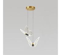 Butterfly Pendant Light, Acrylic lampshade, Ceiling Light, Metal Bed Edge Pendant Light, Adjustable Rope Hanging line Light,Chandelier