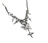 Butterfly Pendant Necklace Hollow Star Pendant Choker Jewelry Party Accessories For Girlfriends Teens Butterfly Pendant Necklace
