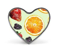 Butterfly Peony Flower Lapel Pin Heart Brooches And Pins - Metal Badge for Shirts, Jackets, Hats | Durable Fashion Accessory & Gift for Men, Women, Events, Fruit Style Pattern, Love form