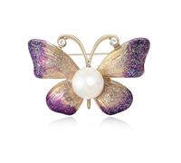 Butterfly Pin Butterfly Brooches for Women Pearl Accessories Rhinestone Brooch Clips for Clothes Safety Pin Christmas Outfits Stocking Stuffers, L, Zinc, no gemstone