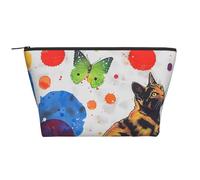 Butterfly Polka dot and cat Print Makeup Bag Trapezoid Travel Cosmetic Organiser Stylish Storage for Beauty & Gifts for Women Girls