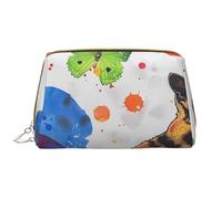 Butterfly Polka dot and cat Printed Makeup Bag for Women Portable Leather Make up Bag Travel Zipper Cosmetic Bags Organizer