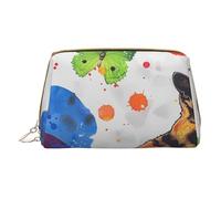 Butterfly Polka dot and cat Printed Small Makeup Bag Portable Leather Make up Bag Travel Zipper Cosmetic Bags Organizer for Women