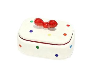 Butterfly & Polka Dot Soap Case with Polka Dot Stickers - Cute and Functional Bathroom Accessory