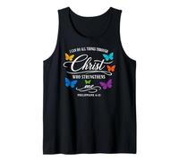 Butterfly Prayer | I Can Do All Things Through Christ Verse Tank Top