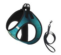 Butterfly Print Harness Leash Set For Cats And Dogs, Reflective Adjustable, Soft Breathable Mesh Vest With Escape-Proof Lead, For Small Pets And Kitten Puppies