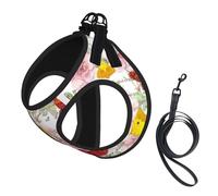Butterfly Print Pet Supplies Adjustable Step-In Flex Breathable Mesh Dog Harness For Small Medium Dogs, S-L