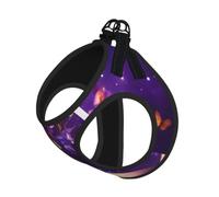 Butterfly Print Reflective No Choke Pet Vest Harness,Adjustable Soft Padded Dog Harness With Easy Control Handle