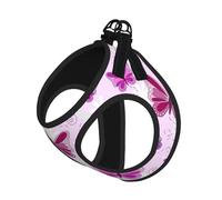 Butterfly Print Step in Dog Harness and Leash Set,Mesh Pet Vest Harness for Small Dogs and Cats