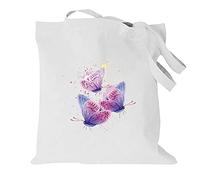 Butterfly Printed Canvas reusable grocery bags, Foldable Casual Travel HandBag, Shoulder Beach Tote Bags, Shopper bag eco friendly super strong washable Storage bags Shopping bag Canvas bag for Women