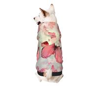 Butterfly Printed Dog Hoodie Soft Dog Sweatshirt Cute Cat Dog Clothes for Small Dogs Kitten Puppy, M