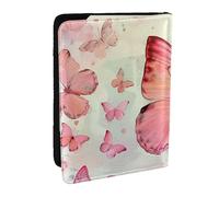 Butterfly Printed Passport Holder - 6.5 x 4.5 Inch RFID Blocking Travel Wallet,Stylish Passport Cover,Lightweight Document Organizer for Cards