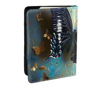 Butterfly Printed Passport Holder - 6.5 x 4.5 Inch RFID Blocking Travel Wallet,Stylish Passport Cover,Lightweight Document Organizer for Cards