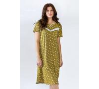 Butterfly Printed S/S Nightwear With Lacetrims Enorsia Mustard 12