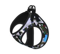 Butterfly Printing Dog Summer Harness With Leash Set,Adjustable And Reflective Step-In Puppy Pet Vest Harnesses