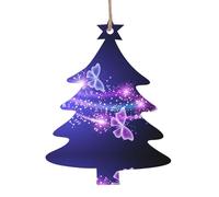 Butterfly Purple Christmas Wooden Pendant, Stylish And Cute In Design, A Foil For The Festive Atmosphere