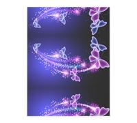 Butterfly Purple Crystal Sticker, 3D Stereoscopic Effect, Pattern Does Not Fall Off When Exposed to Water