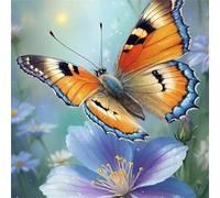 Butterfly Purple Flower 300 Piece Jigsaw Puzzles for Adults 35x35cm, adult jigsaw puzzles 300 Pieces, Challenging&Brainteasing Puzzle Family Games, Beautiful Decoration puzzle