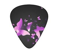 Butterfly Purple Guitar Plectrums 12 Pieces Set =>> Comfortable In The Hand With Smooth Edges Three Thicknesses To Match