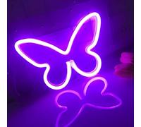 Butterfly Purple LED Neon Sign,Send Parents, Children Friends Lovers Novel Light USB/Battery Dual Use Easy To Use Easy To Carry Suitable For Various Occasions