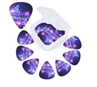 butterfly purple Print Guitar Pick 12 Pack With Guitar Pick Case Guitar Plectrums Pick 0.46mm 0.96mm 0.71mm Guitar Accessories For Bass Electric Acoustic Guitars Ukulele