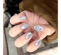 Butterfly Pushing Claw Design Fake Nail Stick Cat Eye Acrylic Fake Nail Gel Polish Nail Polish Glue 30pcs Artificial Fake