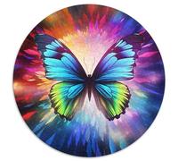 Butterfly Puzzle 1000 Piece Jigsaw Circular Jigsaws Adults Kids Puzzles Games Home Decoration Adult Educational Games Inspirational Challenge 1000pcs (67.5x67.5cm)