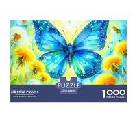 Butterfly Puzzle 1000 Pieces Adults Teens Creative Mind Relax Hobby Strong Fit Durable Materials 38x26cm/1000pcs