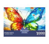 Butterfly Puzzle 1000 Pieces Adults Teens Creative Mind Relax Hobby Strong Fit Durable Materials 38x26cm/1000pcs
